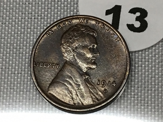 1914-D Lincoln Cent, Higher Grade