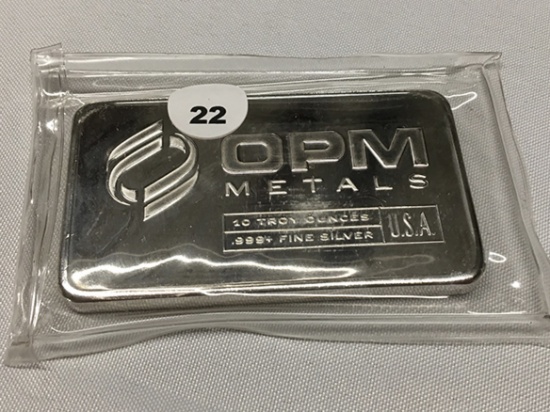 10 Troy Ounces .999 Fine Silver
