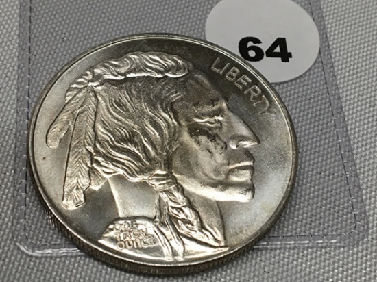 One Troy Ounce .999 Fine Silver Buffalo