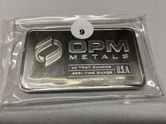 10 Troy Ounces .999 Fine Silver