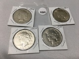 4X$ (3) 1924, 1925 Peace Dollars