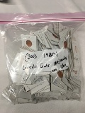 (200)  1980's Lincoln Cents, Majority UNC
