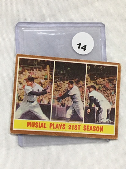 1962 Topps 317, Musial Plays 21st Season
