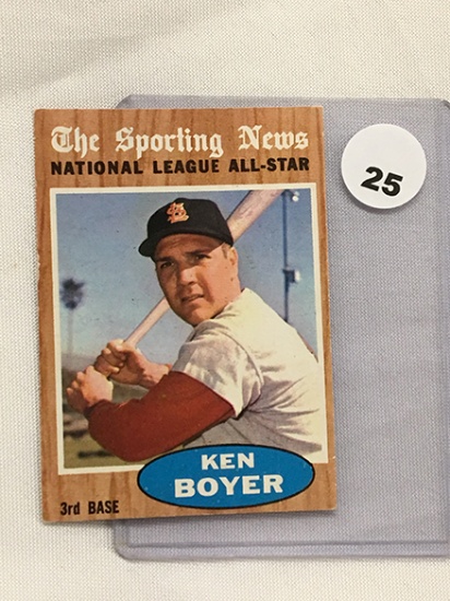 1962 Topps 392, Ken Boyer (All-Star)