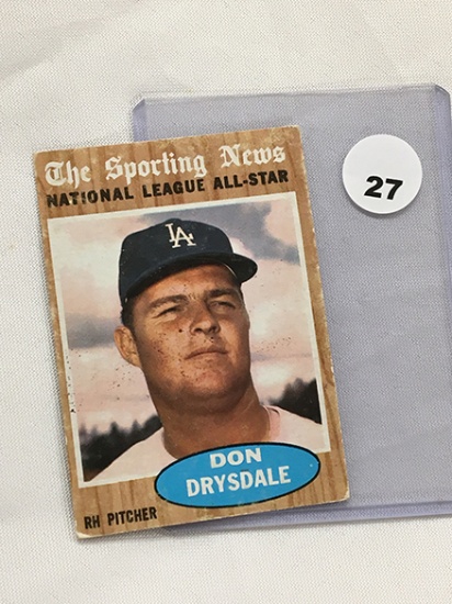 1962 Topps 398, Don Drysdale (All-Star)