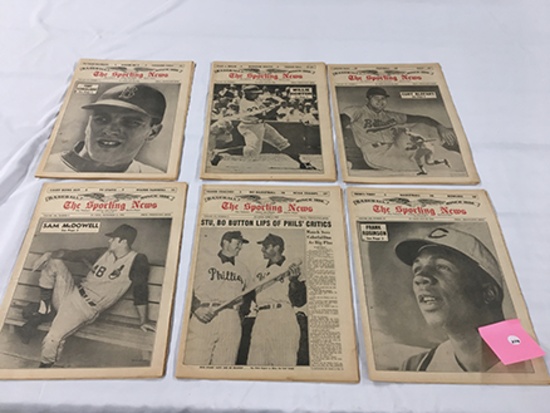 Lot  of (6)  1965 "The Sporting News"