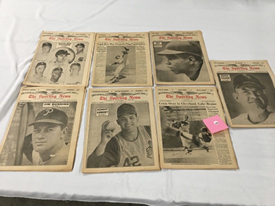 Lot of (7) 1965 "The Sporting News"