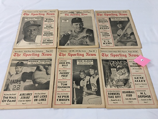 Lot of (6) 1966  "The Sporting News"