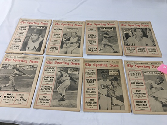 Lot of (8) 1966 "The Sporting News"