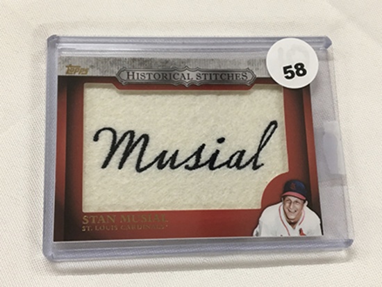 2012 Historical Stitches Patch Card, Stan Musial