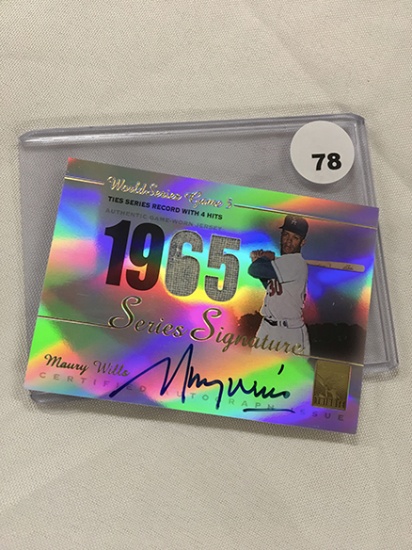 World Series Game 5 1965 Series Signature Maury Willis Certified Autograph Issue