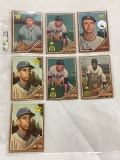 Lot of (7) 1962 Topps Rookie Cards #427, 194, 372, 372, 69, 156, 69