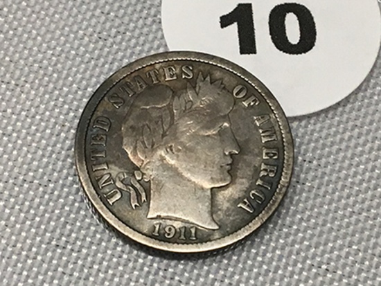 1911-D Barber Dime