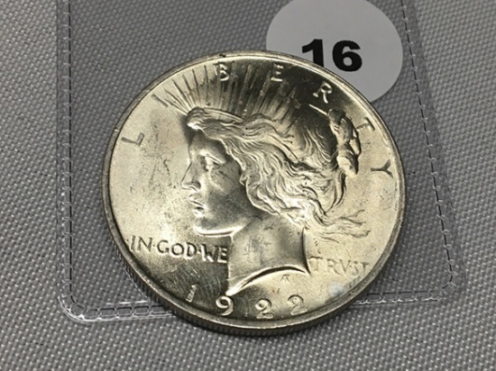 1922 Peace Dollar, BU