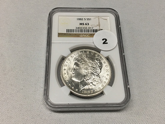 1882-S Morgan Dollar NGC MS63