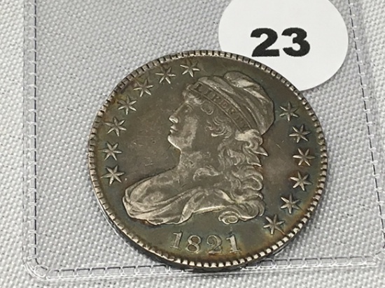 1821 Bust Half