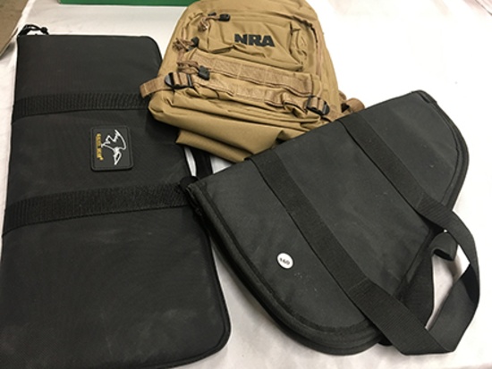 NO SHIPPING! 2 cases & NRA Backpack