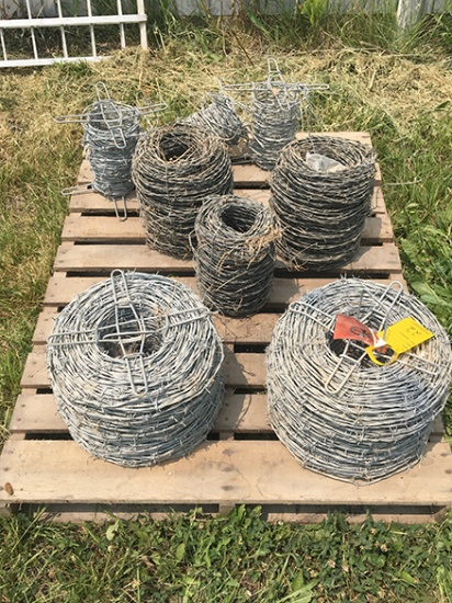 (2) New Rolls OK Brand Premium 4 pt, 12 1/2 ga Barbed Wire & Misc Other Rolls