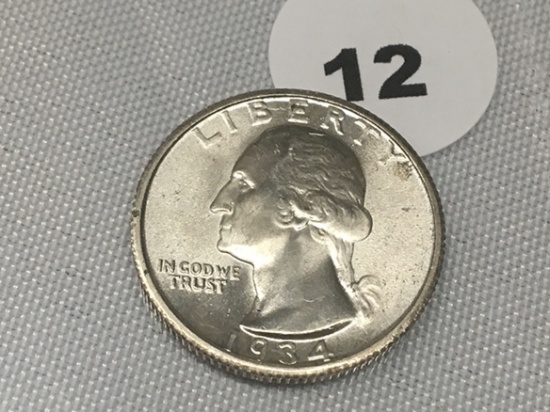 1934 Washington Quarter, UNC
