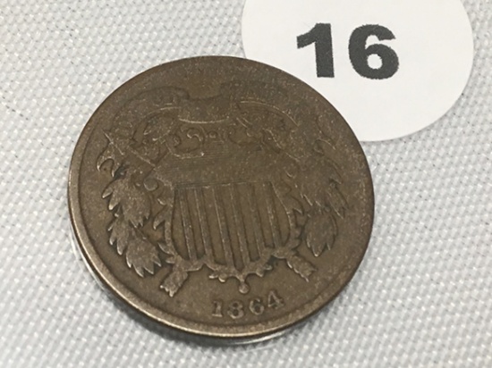 1864 2 Cent Piece