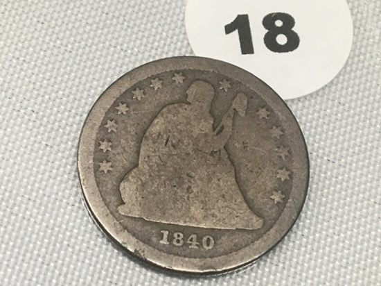 1840-O Seated Quarter