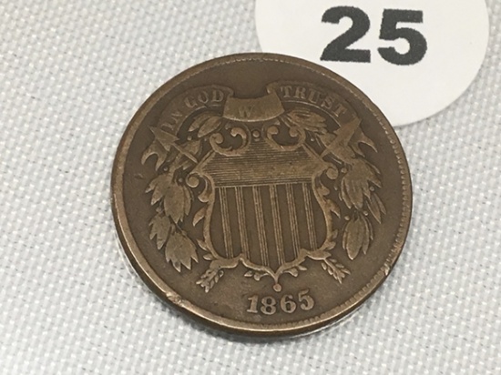 1865 2 Cent Piece