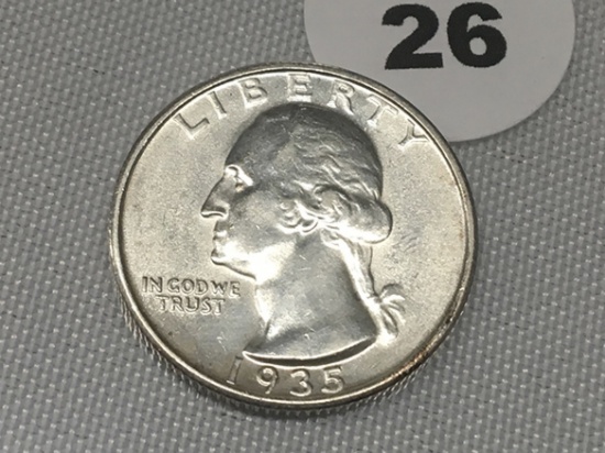 1935-S Washington Quarter, UNC