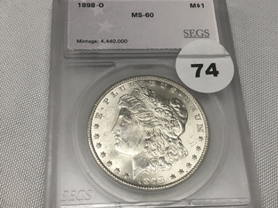 1898-O Morgan Dollar SEGS MS-60