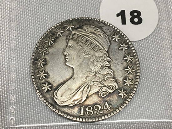 1824 Bust Half