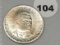 1947-D B.T. Washington Quarter Comm Half, UNC