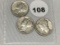 1939, 39-D, 39-S Mercury Dimes