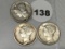 1945, 45-D, 45-S Mercury Dimes