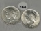 (2 X $) 1924 Peace Dollars, UNC