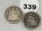 1848, 49-O Seated Dime
