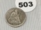 1889 Seated Dime