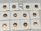 Lot of (12) 2009-S Proof Lincoln Cents Assorted Reverse