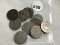 Lot of (10) Shield Nickels, Poor, Damaged
