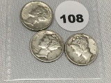 1939, 39-D, 39-S Mercury Dimes