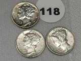 1941, 41-D, 41-S Mercury Dimes