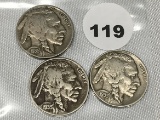 1935, 35-D, 35-S Buffalo Nickels