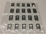 Lot of (20) One Ounce Fine Silver Bars