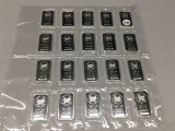 Lot of (20) One Ounce Fine Silver Bars