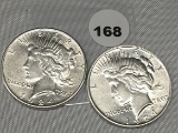 (2 X $) 1924 Peace Dollar AU/UNC