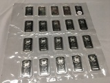 Lot of (20) One Ounce Fine Silver Bars