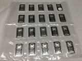 Lot of (20) One Ounce Fine Silver Bars