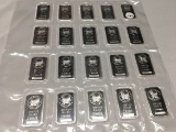 Lot of (20) One Ounce Fine Silver Bars