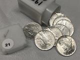 Roll of (20) 1922 Peace Dollars, AU/UNC