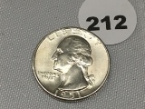 1951-D Washington Quarter, UNC