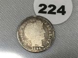 1894 Barber Dime