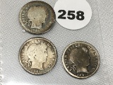 1900-O, 01, 01-O Barber Dimes